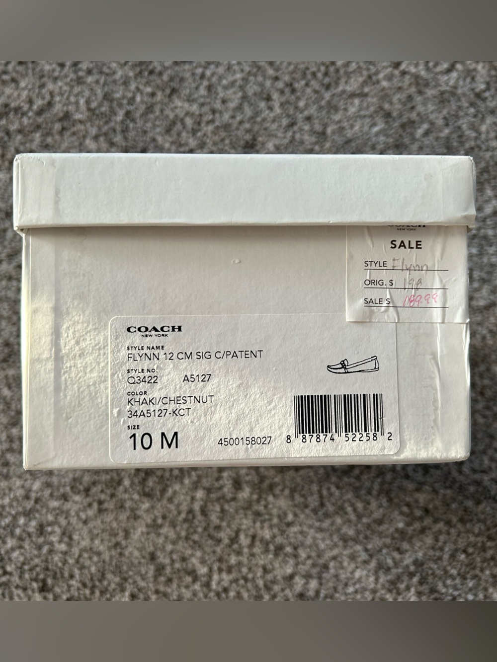 Coach Flynn Women's Signature "C" Loafer Shoes - Khaki/Chestnut - Size 10B - Picture 7 of 8